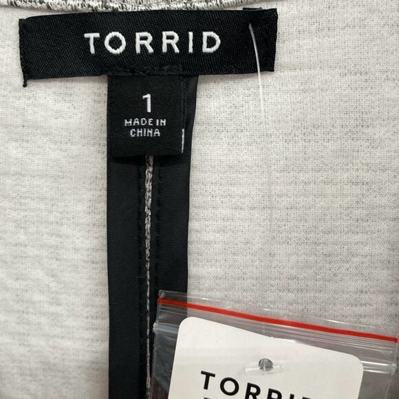 Torrid Grey Boyfriend Knit Trench Blazer 1 - Picture 4 of 4